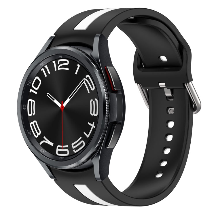 Two-Color Silicone Watch Band, For Samsung Galaxy Watch 6 Classic 47mm, For Samsung Galaxy Watch 6 44mm