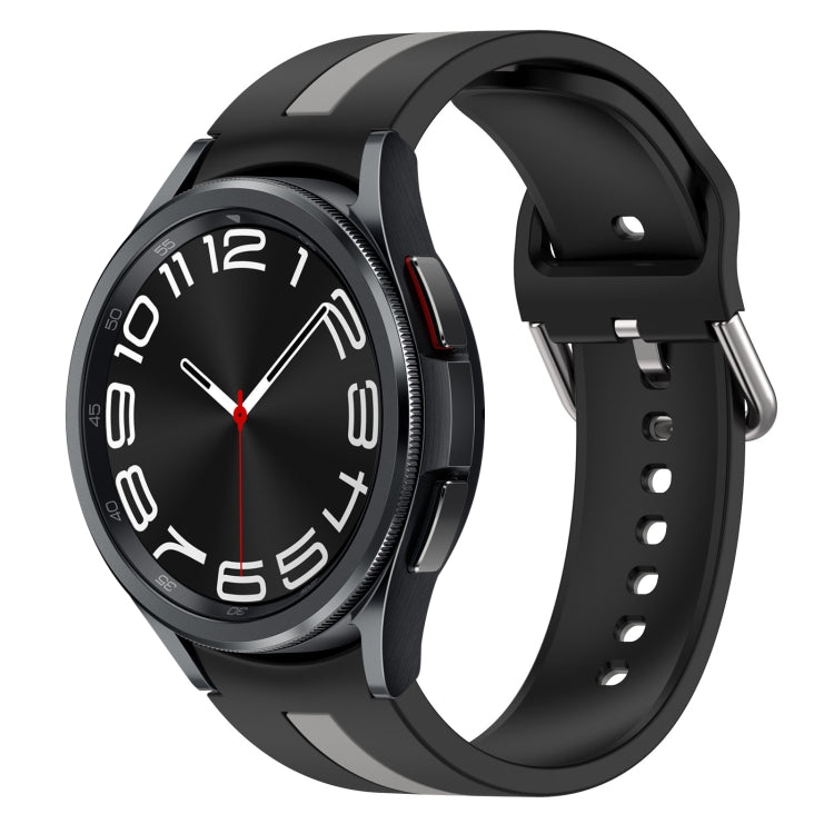 Two-Color Silicone Watch Band, For Samsung Galaxy Watch 6 Classic 47mm, For Samsung Galaxy Watch 6 44mm
