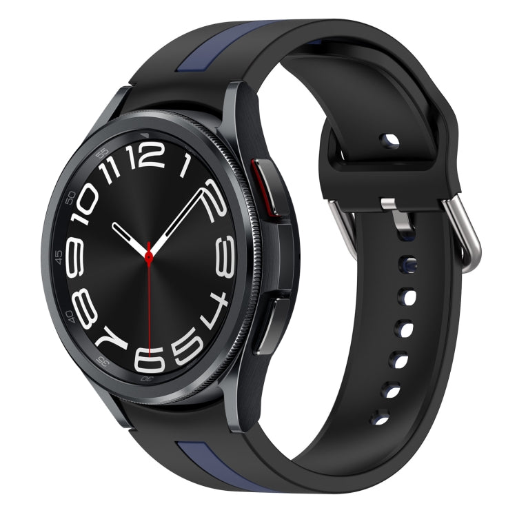Two-Color Silicone Watch Band, For Samsung Galaxy Watch 6 Classic 47mm, For Samsung Galaxy Watch 6 44mm