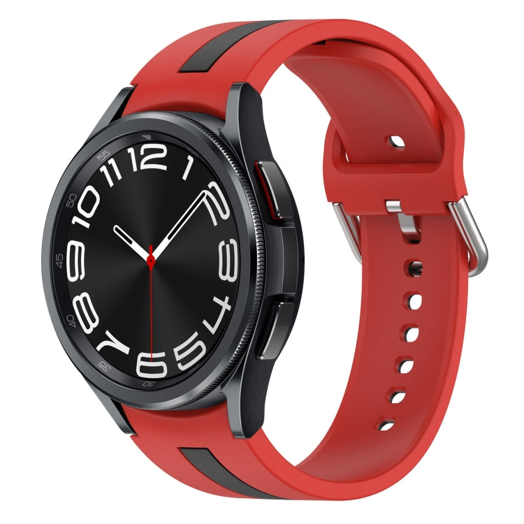 Two-Color Silicone Watch Band, For Samsung Galaxy Watch 6 Classic 47mm, For Samsung Galaxy Watch 6 44mm