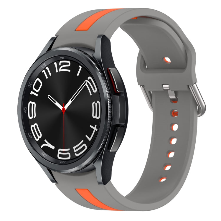Two-Color Silicone Watch Band, For Samsung Galaxy Watch 6 Classic 47mm, For Samsung Galaxy Watch 6 44mm