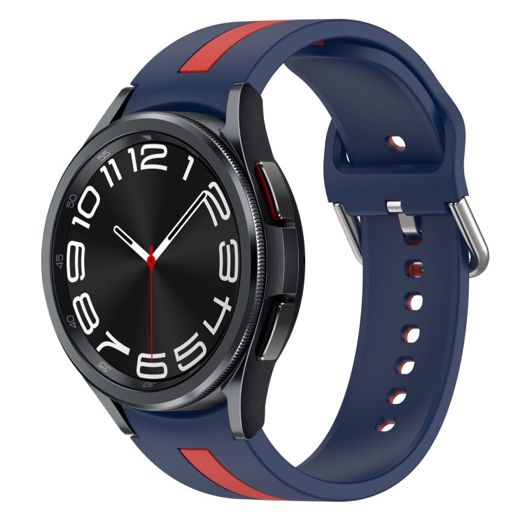Two-Color Silicone Watch Band, For Samsung Galaxy Watch 6 Classic 47mm, For Samsung Galaxy Watch 6 44mm