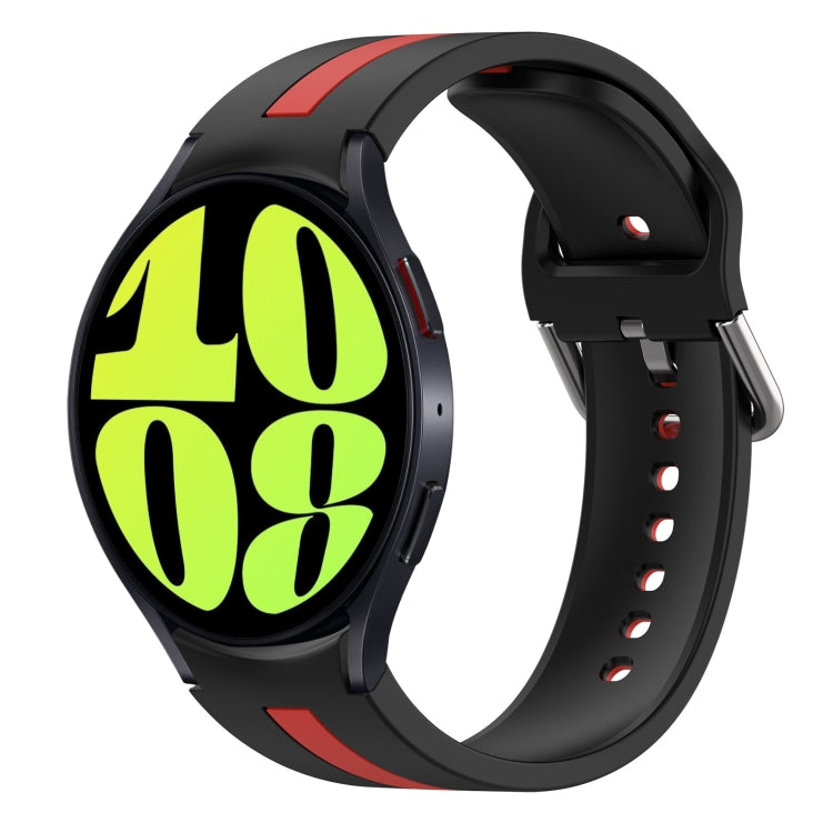 Two-Color Silicone Watch Band, For Samsung Galaxy Watch 6 Classic 47mm, For Samsung Galaxy Watch 6 44mm
