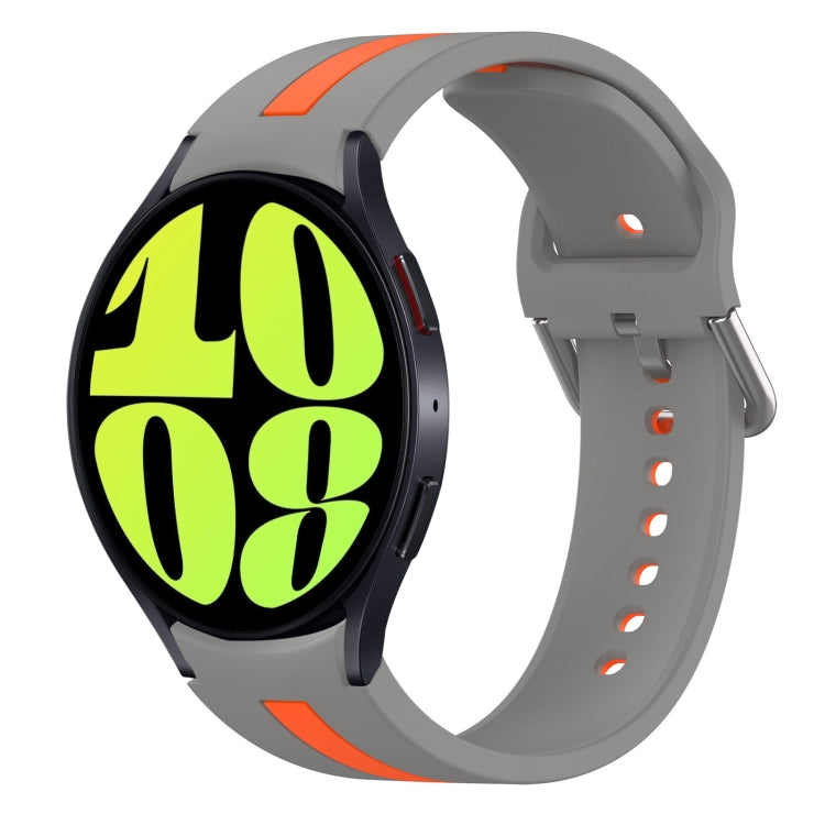 Two-Color Silicone Watch Band, For Samsung Galaxy Watch 6 Classic 47mm, For Samsung Galaxy Watch 6 44mm