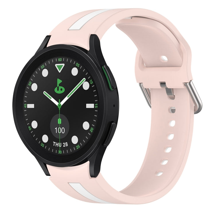 Two-Color Silicone Watch Band, For Samsung Galaxy watch 5 Pro Golf Edition, For Samsung Galaxy watch 5 Golf Edition