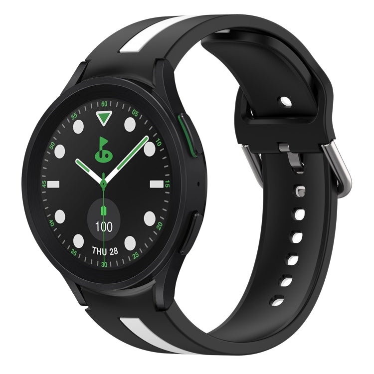 Two-Color Silicone Watch Band, For Samsung Galaxy watch 5 Pro Golf Edition, For Samsung Galaxy watch 5 Golf Edition