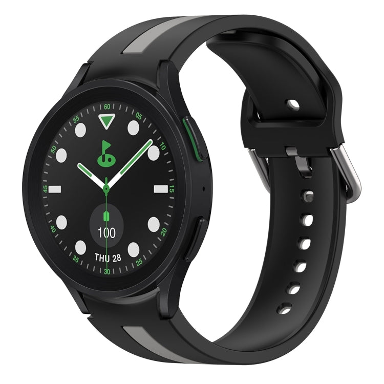 Two-Color Silicone Watch Band, For Samsung Galaxy watch 5 Pro Golf Edition, For Samsung Galaxy watch 5 Golf Edition