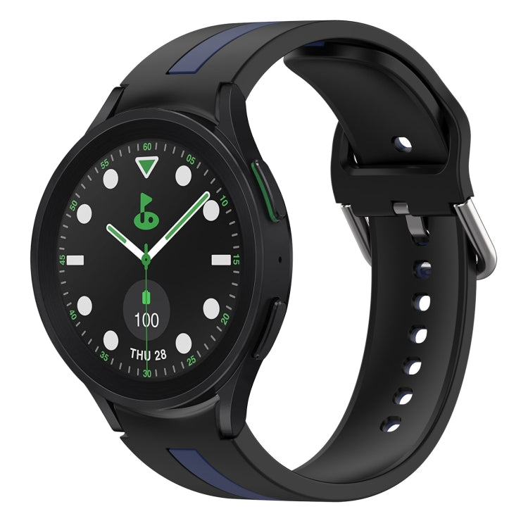 Two-Color Silicone Watch Band, For Samsung Galaxy watch 5 Pro Golf Edition, For Samsung Galaxy watch 5 Golf Edition