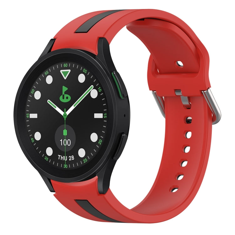 Two-Color Silicone Watch Band, For Samsung Galaxy watch 5 Pro Golf Edition, For Samsung Galaxy watch 5 Golf Edition