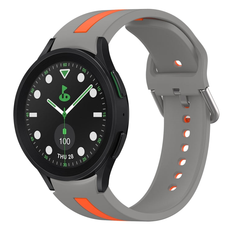Two-Color Silicone Watch Band, For Samsung Galaxy watch 5 Pro Golf Edition, For Samsung Galaxy watch 5 Golf Edition