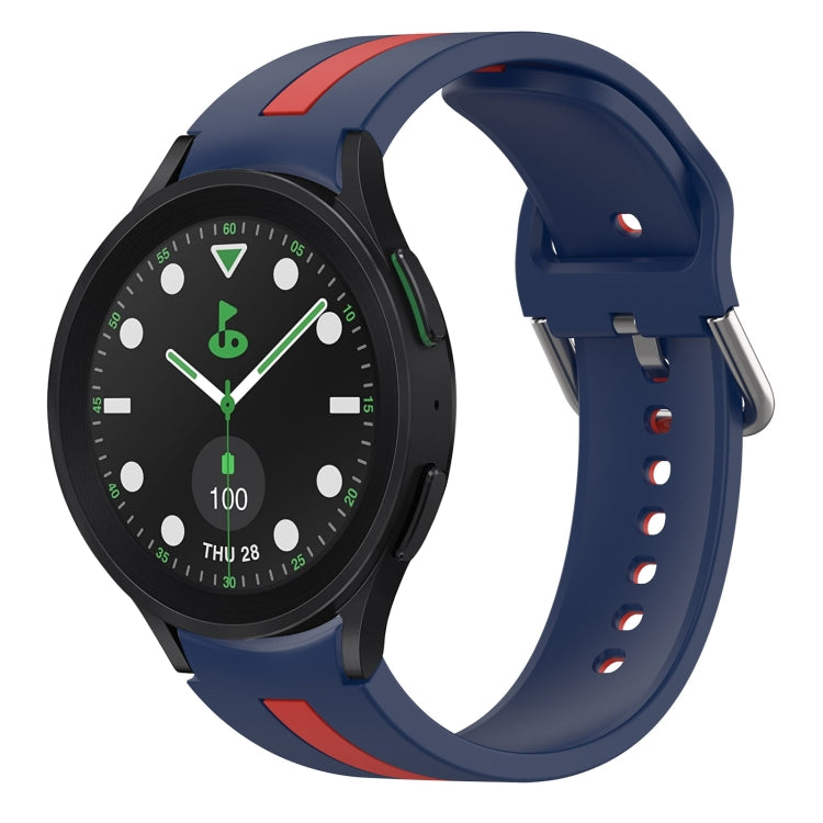 Two-Color Silicone Watch Band, For Samsung Galaxy watch 5 Pro Golf Edition, For Samsung Galaxy watch 5 Golf Edition