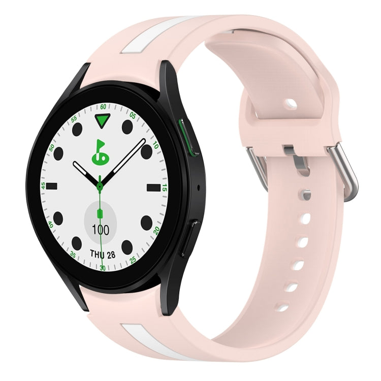 Two-Color Silicone Watch Band, For Samsung Galaxy watch 5 Pro Golf Edition, For Samsung Galaxy watch 5 Golf Edition