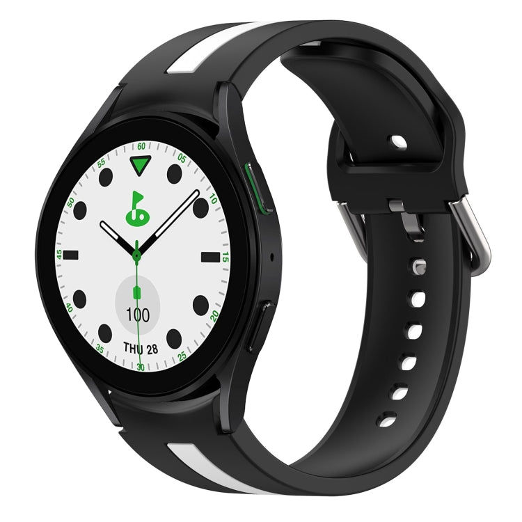 Two-Color Silicone Watch Band, For Samsung Galaxy watch 5 Pro Golf Edition, For Samsung Galaxy watch 5 Golf Edition