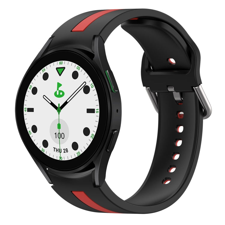 Two-Color Silicone Watch Band, For Samsung Galaxy watch 5 Pro Golf Edition, For Samsung Galaxy watch 5 Golf Edition