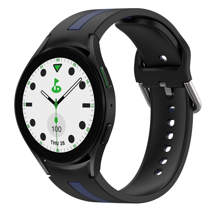 Two-Color Silicone Watch Band, For Samsung Galaxy watch 5 Pro Golf Edition, For Samsung Galaxy watch 5 Golf Edition