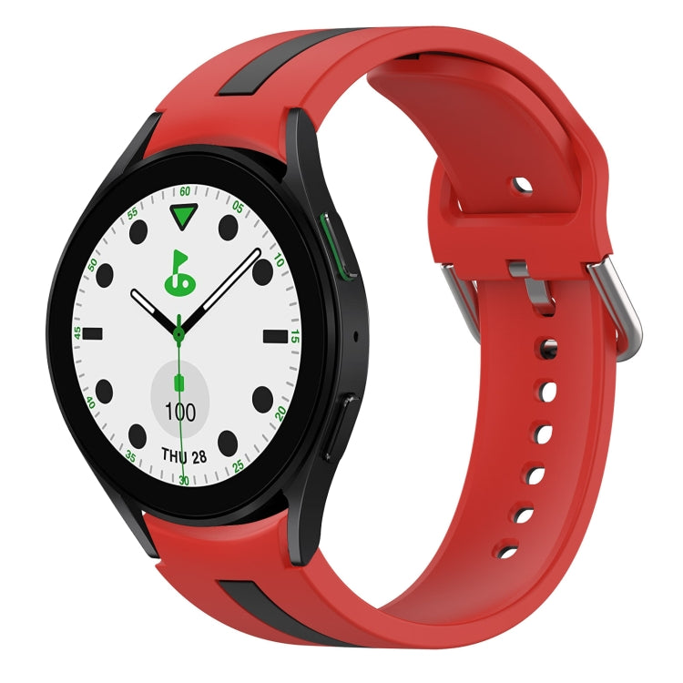 Two-Color Silicone Watch Band, For Samsung Galaxy watch 5 Pro Golf Edition, For Samsung Galaxy watch 5 Golf Edition