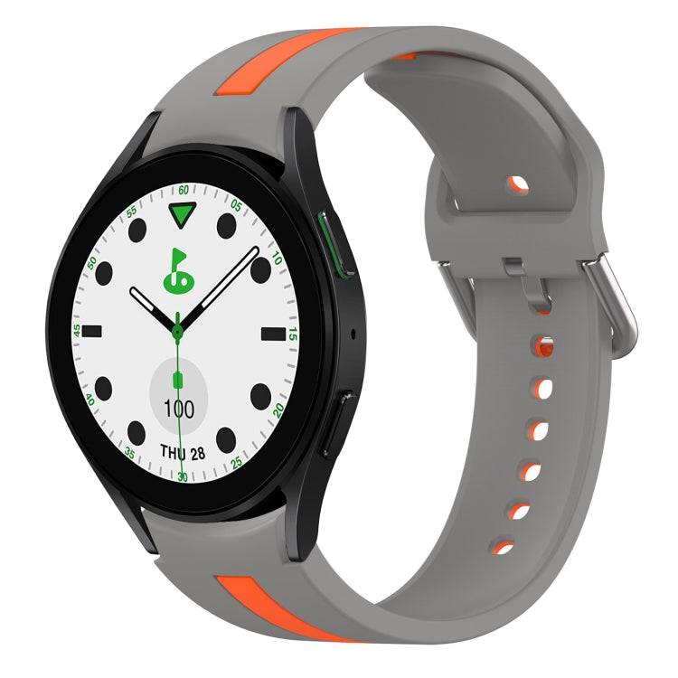 Two-Color Silicone Watch Band, For Samsung Galaxy watch 5 Pro Golf Edition, For Samsung Galaxy watch 5 Golf Edition
