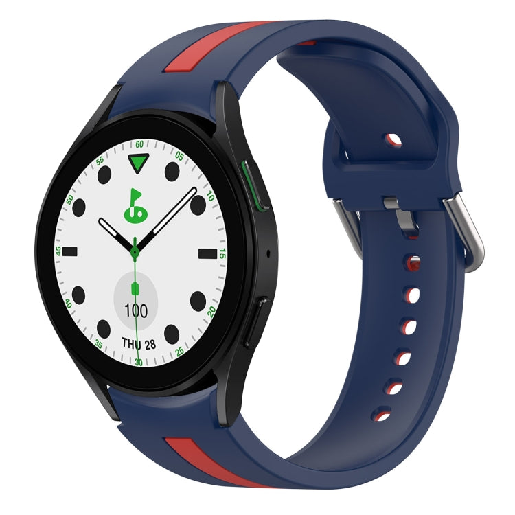 Two-Color Silicone Watch Band, For Samsung Galaxy watch 5 Pro Golf Edition, For Samsung Galaxy watch 5 Golf Edition