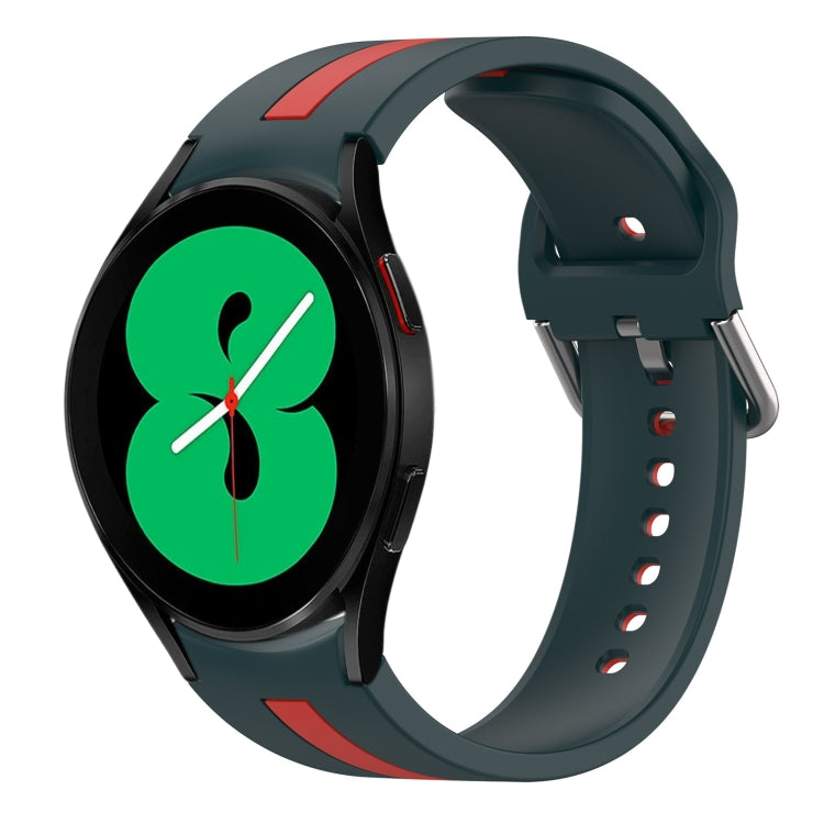 Two-Color Silicone Watch Band, For Samsung Galaxy Watch 4 44mm, For Samsung Galaxy Watch 4 40mm