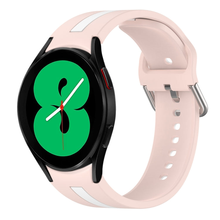 Two-Color Silicone Watch Band, For Samsung Galaxy Watch 4 44mm, For Samsung Galaxy Watch 4 40mm