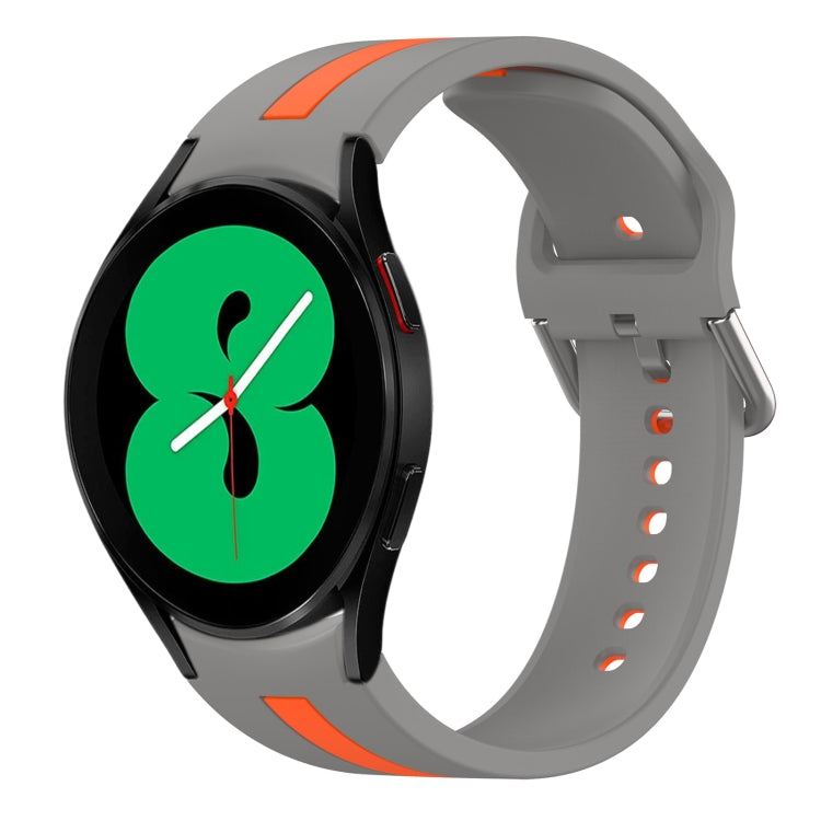 Two-Color Silicone Watch Band, For Samsung Galaxy Watch 4 44mm, For Samsung Galaxy Watch 4 40mm