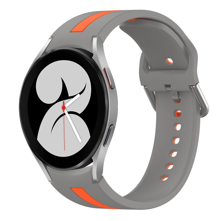Two-Color Silicone Watch Band, For Samsung Galaxy Watch 4 44mm, For Samsung Galaxy Watch 4 40mm