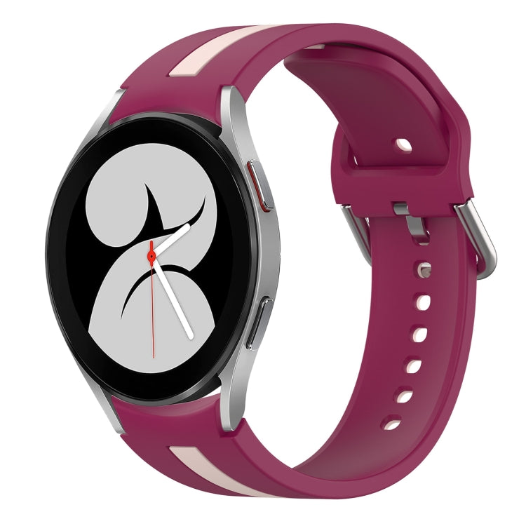 Two-Color Silicone Watch Band, For Samsung Galaxy Watch 4 44mm, For Samsung Galaxy Watch 4 40mm