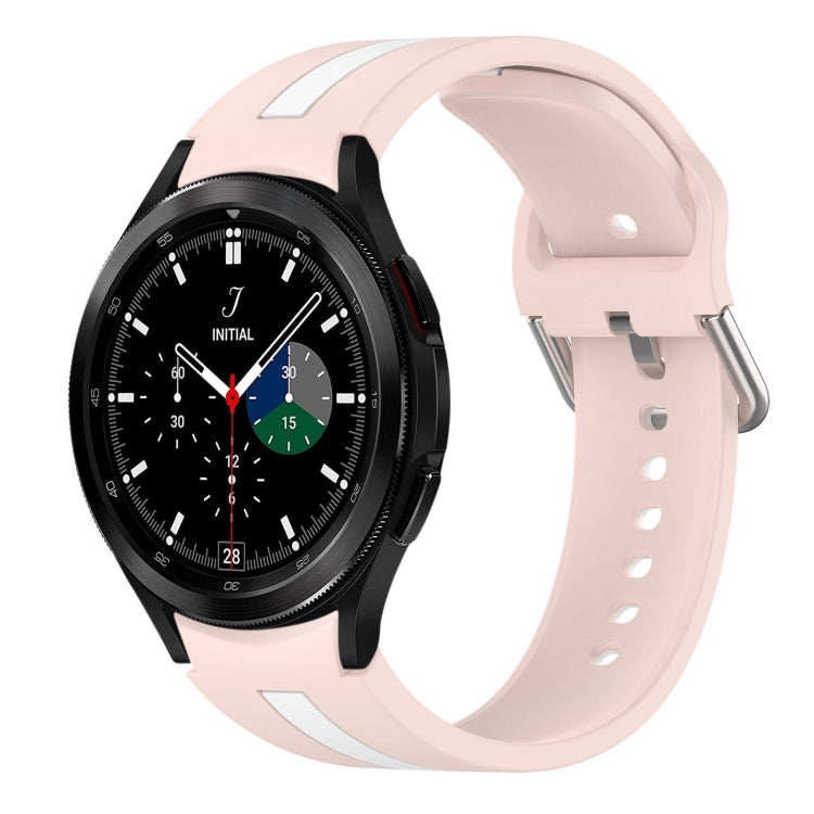Two-Color Silicone Watch Band, For Samsung Galaxy Watch 4 Classic 46mm, For Samsung Galaxy Watch 4 Classic 42mm
