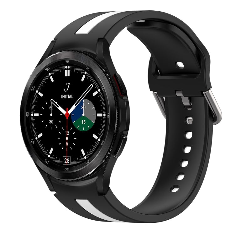 Two-Color Silicone Watch Band, For Samsung Galaxy Watch 4 Classic 46mm, For Samsung Galaxy Watch 4 Classic 42mm