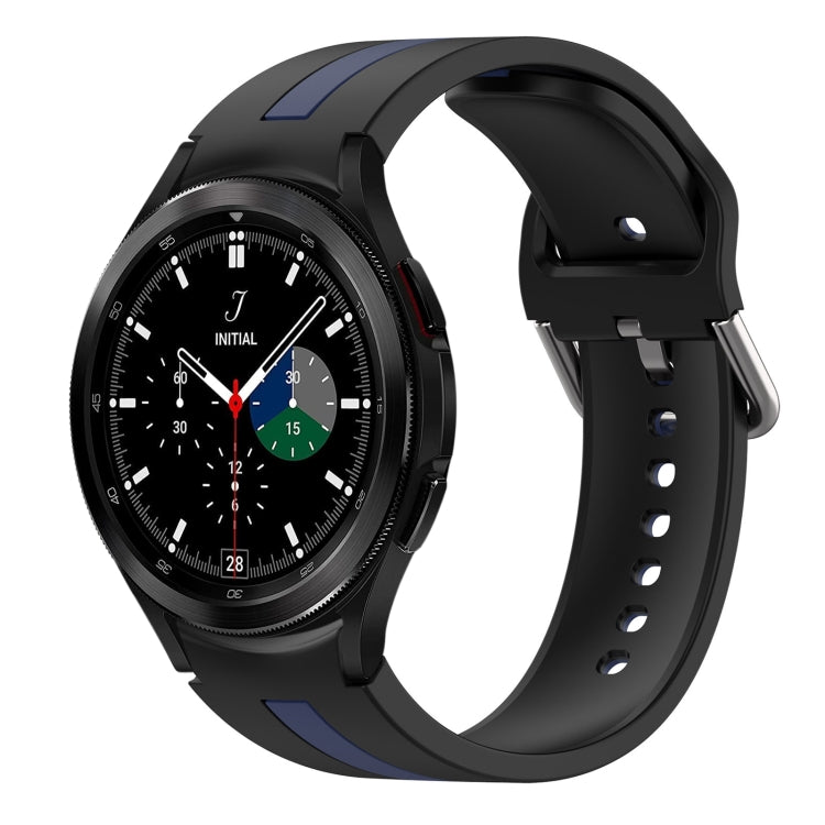 Two-Color Silicone Watch Band, For Samsung Galaxy Watch 4 Classic 46mm, For Samsung Galaxy Watch 4 Classic 42mm