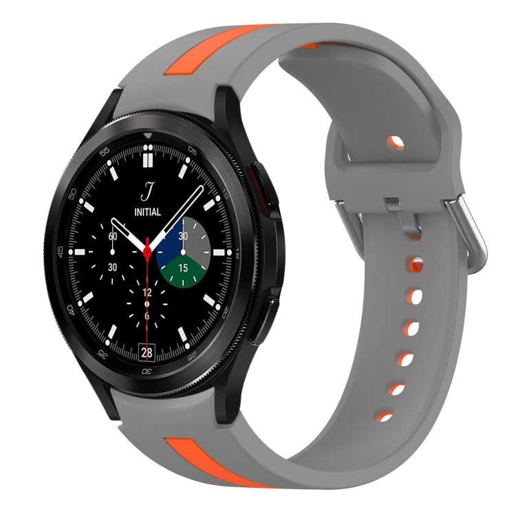 Two-Color Silicone Watch Band, For Samsung Galaxy Watch 4 Classic 46mm, For Samsung Galaxy Watch 4 Classic 42mm