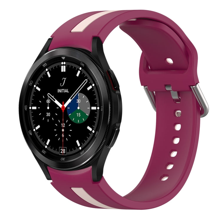 Two-Color Silicone Watch Band, For Samsung Galaxy Watch 4 Classic 46mm, For Samsung Galaxy Watch 4 Classic 42mm