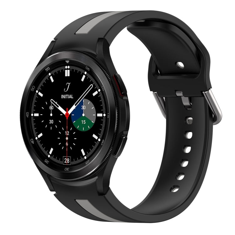 Two-Color Silicone Watch Band, For Samsung Galaxy Watch 4 Classic 46mm, For Samsung Galaxy Watch 4 Classic 42mm