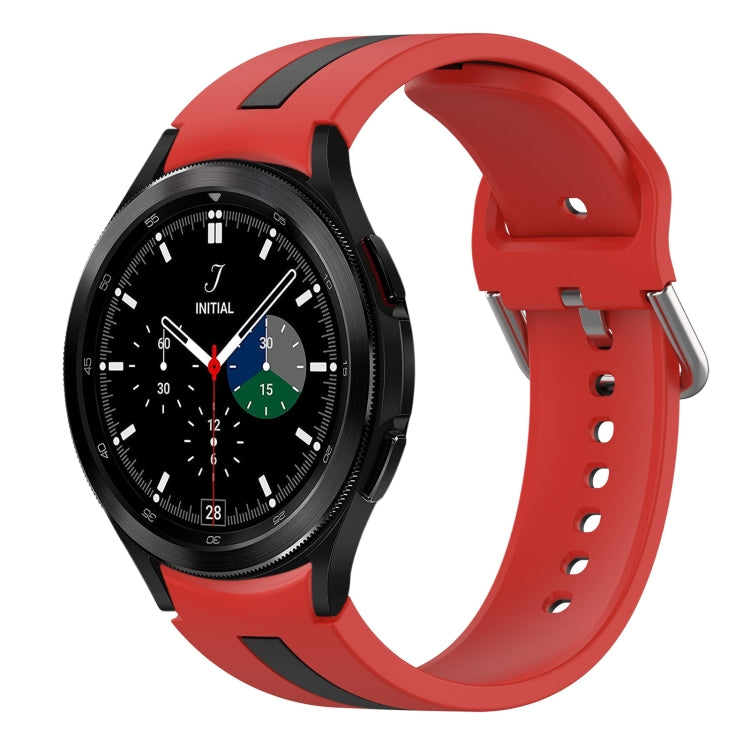 Two-Color Silicone Watch Band, For Samsung Galaxy Watch 4 Classic 46mm, For Samsung Galaxy Watch 4 Classic 42mm