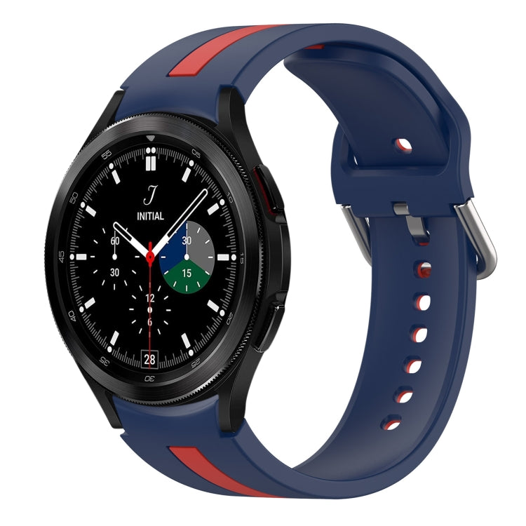 Two-Color Silicone Watch Band, For Samsung Galaxy Watch 4 Classic 46mm, For Samsung Galaxy Watch 4 Classic 42mm