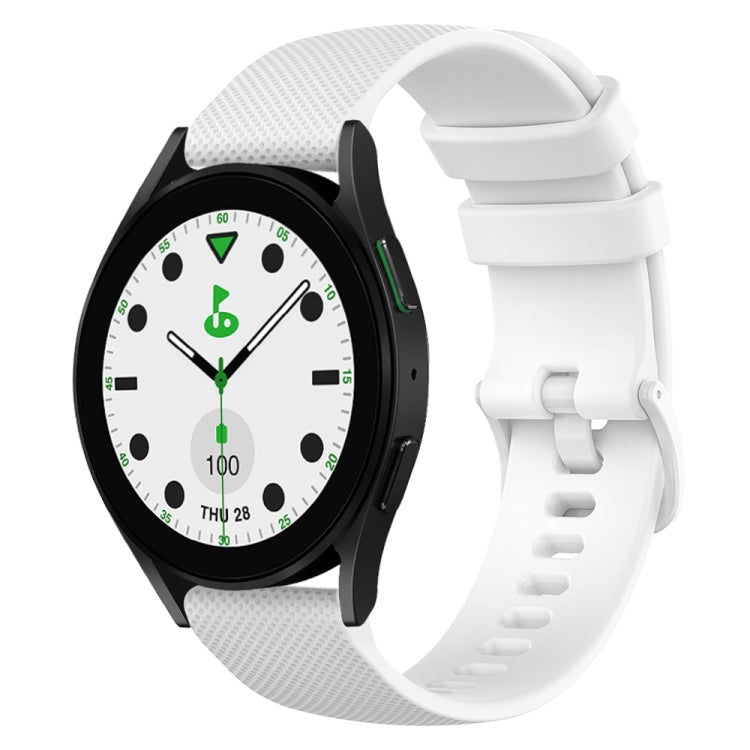 20mm Checkered Silicone Watch Band, For Samsung Galaxy watch 5 Pro Golf Edition, For Samsung Galaxy watch 5 Golf Edition