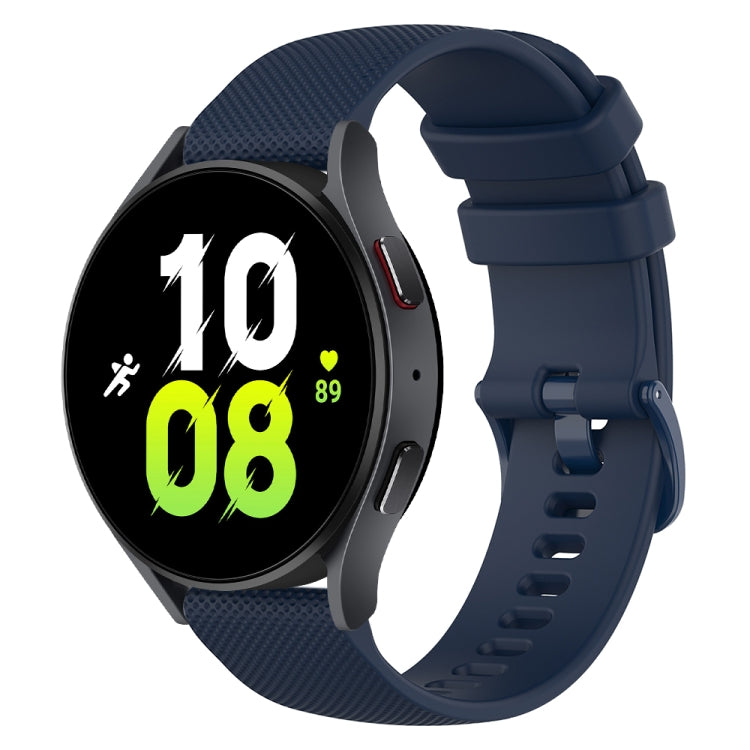 20mm Checkered Silicone Watch Band, For Samsung Galaxy Watch 5 44mm, For Samsung Galaxy Watch 5 Pro 45mm