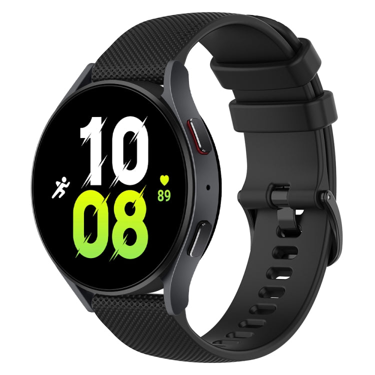 20mm Checkered Silicone Watch Band, For Samsung Galaxy Watch 5 44mm, For Samsung Galaxy Watch 5 Pro 45mm
