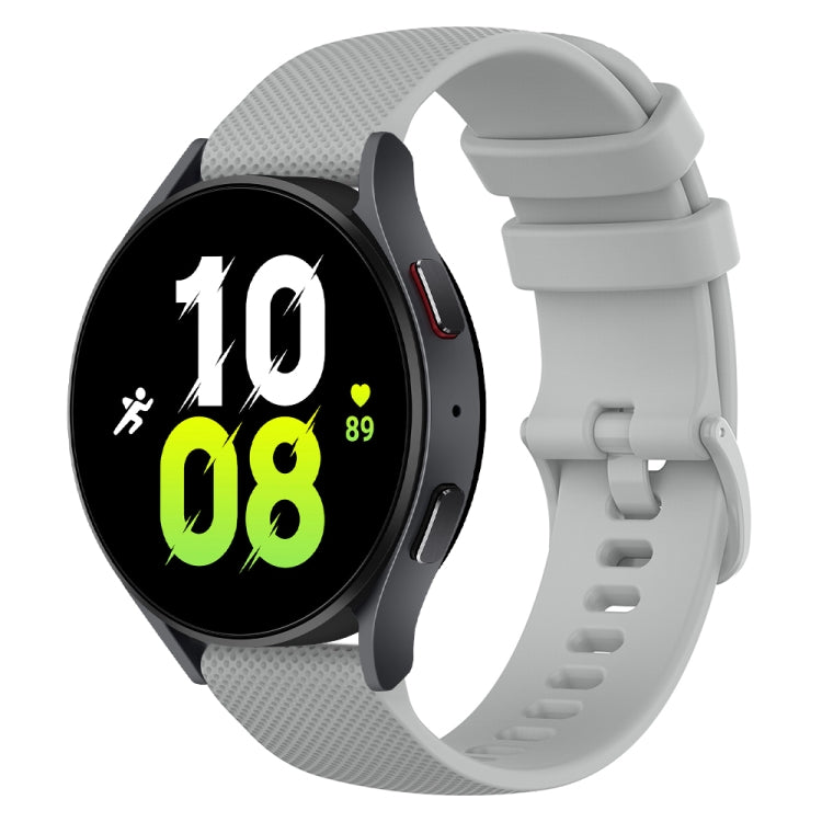20mm Checkered Silicone Watch Band, For Samsung Galaxy Watch 5 44mm, For Samsung Galaxy Watch 5 Pro 45mm
