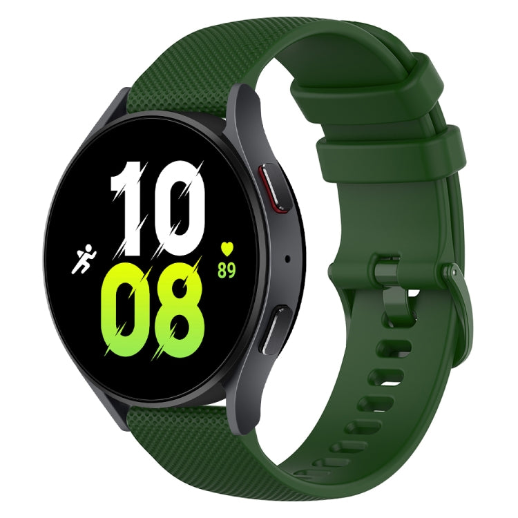 20mm Checkered Silicone Watch Band, For Samsung Galaxy Watch 5 44mm, For Samsung Galaxy Watch 5 Pro 45mm