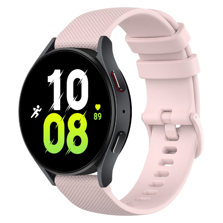 20mm Checkered Silicone Watch Band, For Samsung Galaxy Watch 5 44mm, For Samsung Galaxy Watch 5 Pro 45mm