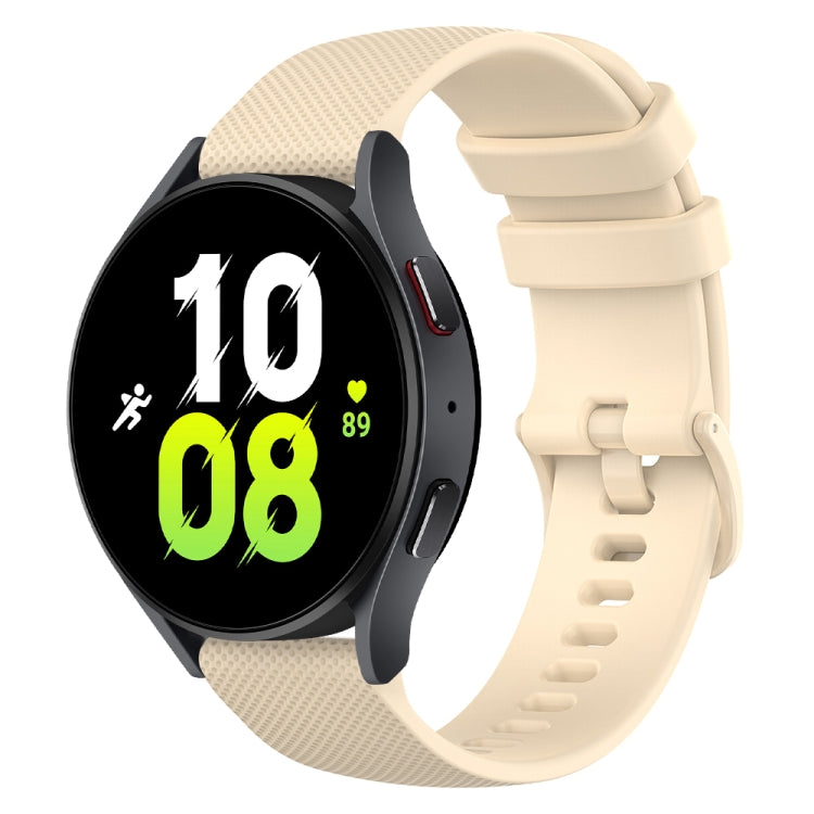 20mm Checkered Silicone Watch Band, For Samsung Galaxy Watch 5 44mm, For Samsung Galaxy Watch 5 Pro 45mm