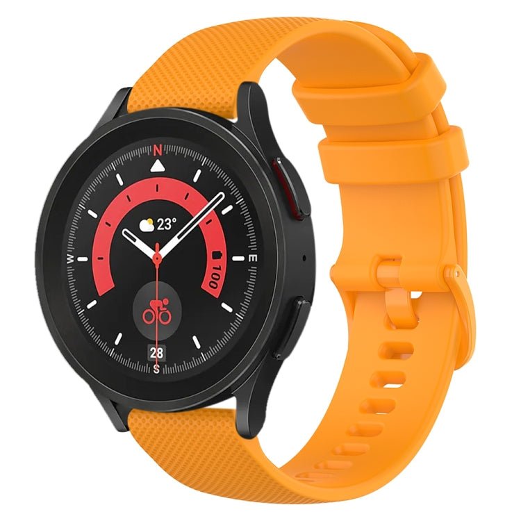20mm Checkered Silicone Watch Band, For Samsung Galaxy Watch 5 44mm, For Samsung Galaxy Watch 5 Pro 45mm