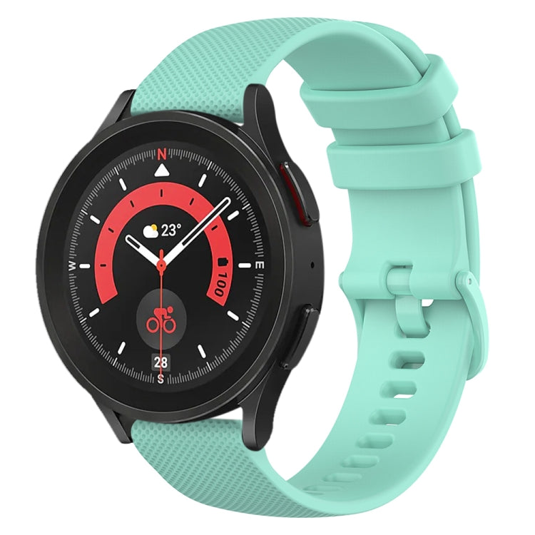 20mm Checkered Silicone Watch Band, For Samsung Galaxy Watch 5 44mm, For Samsung Galaxy Watch 5 Pro 45mm