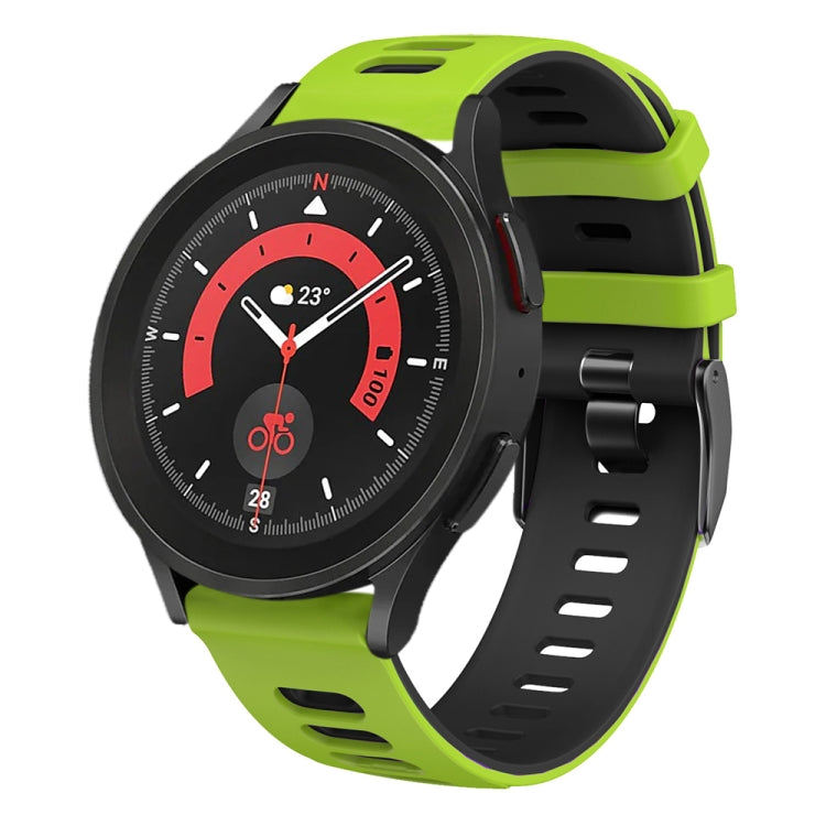 20mm Two-color Silicone Watch Band, For Samsung Galaxy Watch 5 44mm, For Samsung Galaxy Watch 5 Pro 45mm