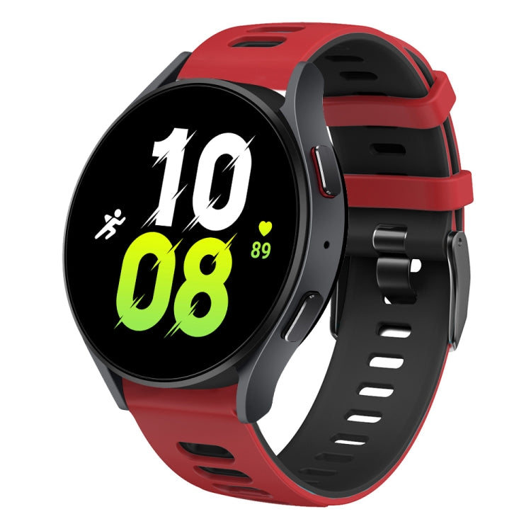 20mm Two-color Silicone Watch Band, For Samsung Galaxy Watch 5 44mm, For Samsung Galaxy Watch 5 Pro 45mm