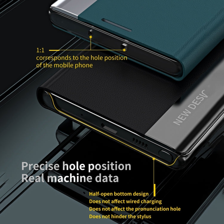 Side Electroplated Adsorption Leather Phone Case