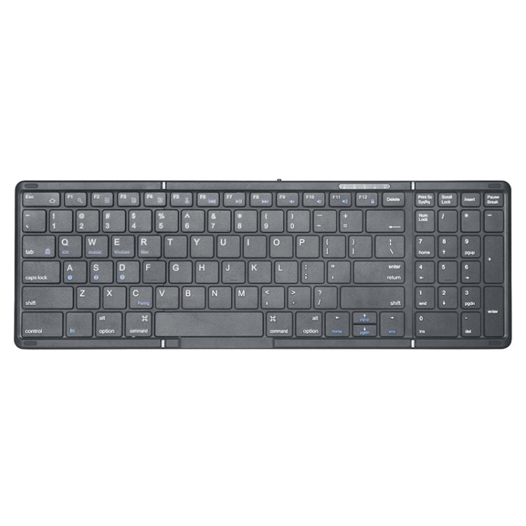 B099 Tablets Laptops 3-Mode Wireless Bluetooth Keyboard Rechargeable Folding Silent Keyboard, B099