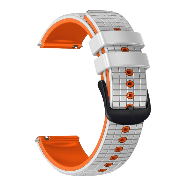 22mm Mesh Two Color Silicone Watch Band, For Samsung Galaxy Watch3 45mm, For Samsung Watch Gear S3 Classic