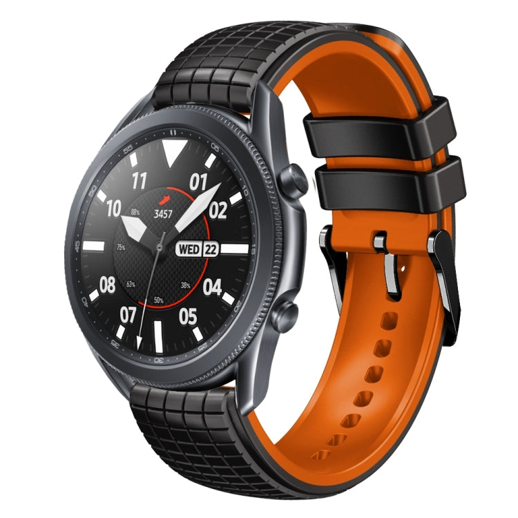 22mm Mesh Two Color Silicone Watch Band, For Samsung Galaxy Watch3 45mm, For Samsung Watch Gear S3 Classic